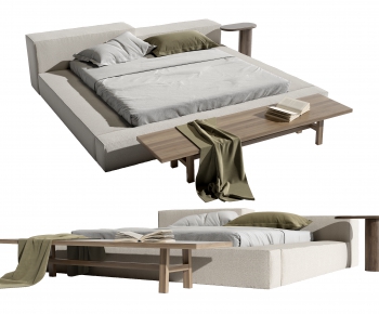 Wabi-sabi Style Double Bed-ID:696620947
