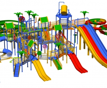 现代儿童滑梯 娱乐器材水上乐园设施-ID:782372008