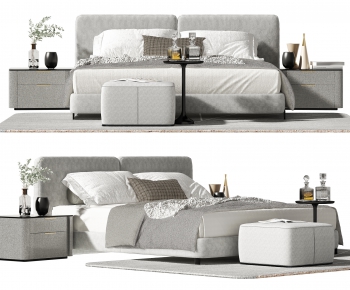 Modern Double Bed-ID:980029197