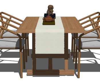 New Chinese Style Dining Table And Chairs-ID:619453916