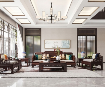 Chinese Style A Living Room-ID:490581999