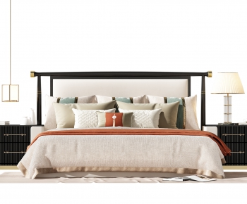 New Chinese Style Double Bed-ID:263664961