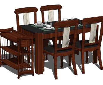Modern Chinese Style Dining Table And Chairs-ID:177723881