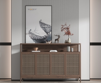 New Chinese Style Side Cabinet/Entrance Cabinet-ID:975202082