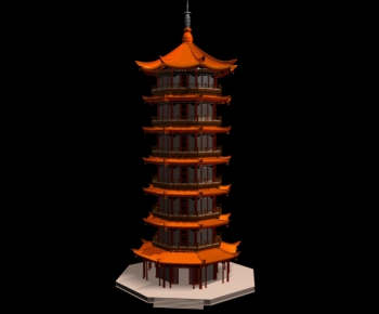 Chinese Style Ancient Architectural Buildings-ID:522521026