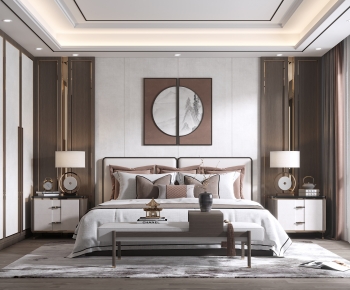 New Chinese Style Bedroom-ID:386837967