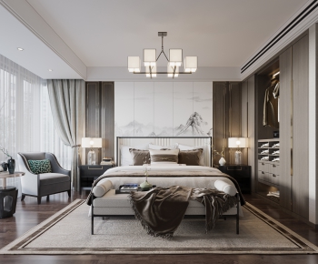 New Chinese Style Bedroom-ID:588059909