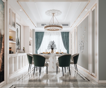 Simple European Style Dining Room-ID:821170098