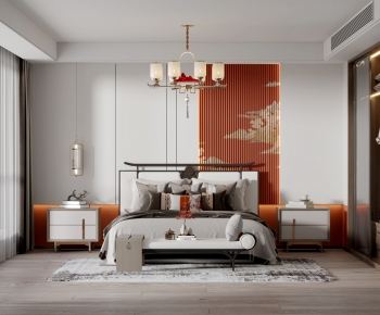 New Chinese Style Bedroom-ID:402105095