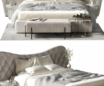 Modern Double Bed-ID:992427117