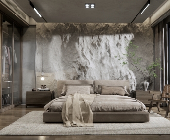 Wabi-sabi Style Bedroom-ID:515975955