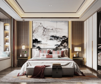 New Chinese Style Bedroom-ID:844741116