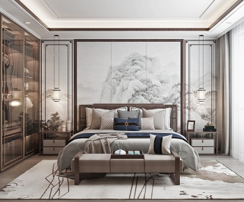 Chinese Style New Chinese Style Bedroom-ID:763732911