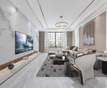 Modern A Living Room-ID:440992122