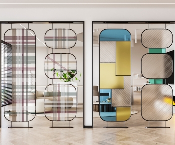 Modern Glass Screen Partition-ID:933092124