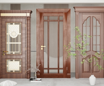 New Chinese Style Single Door-ID:598157883