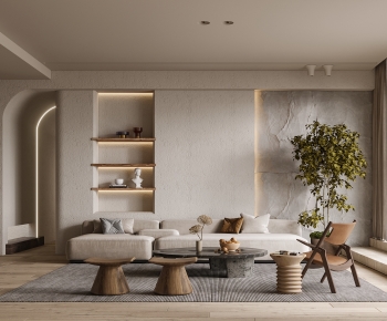 Wabi-sabi Style A Living Room-ID:813036924