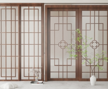 New Chinese Style Sliding Door-ID:215620042