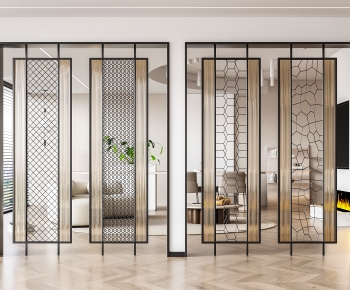 Modern Glass Screen Partition-ID:365719086