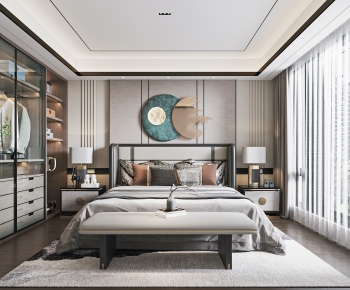 New Chinese Style Bedroom-ID:448704001