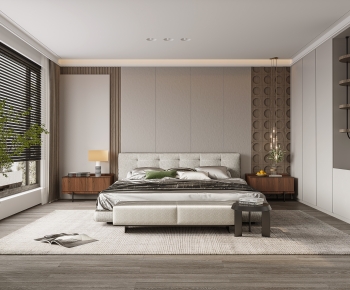 Modern Wabi-sabi Style Bedroom-ID:769109767