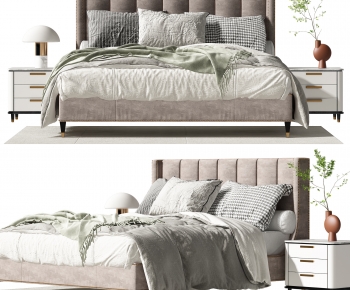 Modern Double Bed-ID:940730094