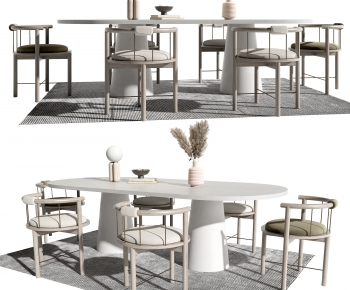 Wabi-sabi Style Dining Table And Chairs-ID:911216025