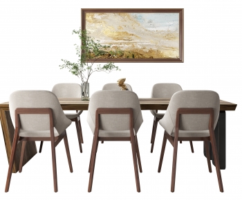 American Style Dining Table And Chairs-ID:888396027