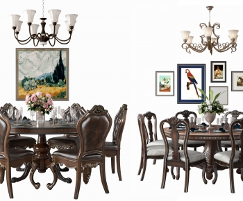 American Style Dining Table And Chairs-ID:792572985