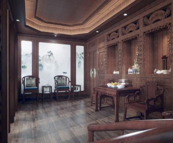 Chinese Style A Living Room-ID:605456119