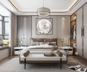New Chinese Style Bedroom-ID:819259888