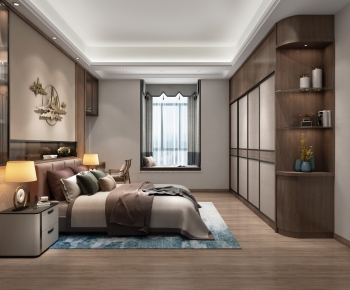 New Chinese Style Bedroom-ID:256975896