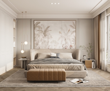 Simple European Style Bedroom-ID:442962881