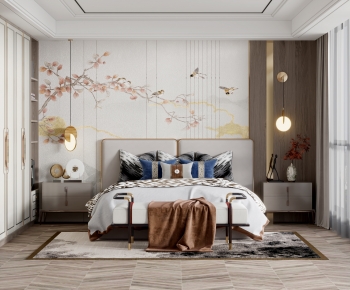 New Chinese Style Bedroom-ID:941226018