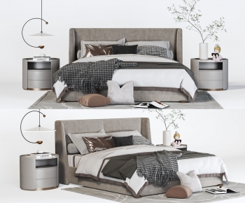 Modern Double Bed-ID:312500098