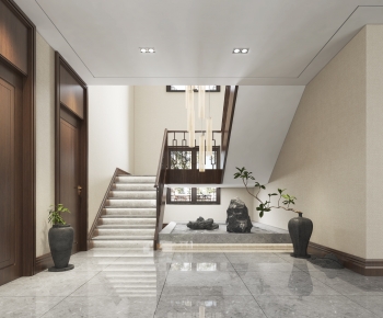 New Chinese Style Stairwell-ID:642297031