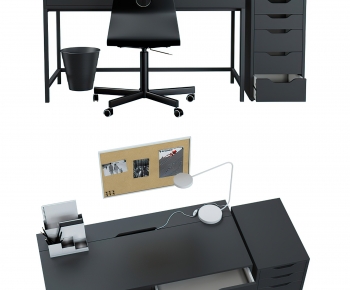 Modern Computer Desk And Chair-ID:279628997