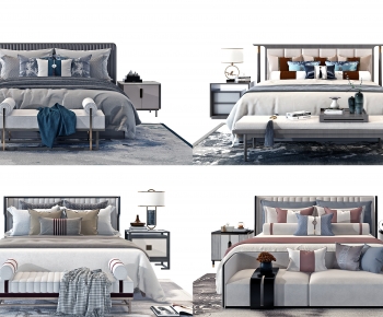 New Chinese Style Double Bed-ID:281841045