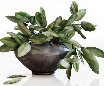 Modern Potted Green Plant-ID:160442118