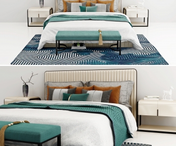 New Chinese Style Double Bed-ID:378458027