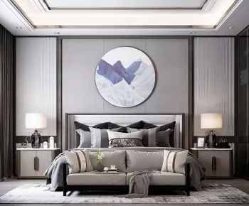 New Chinese Style Bedroom-ID:219934948