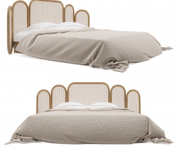 Modern Double Bed-ID:861438042