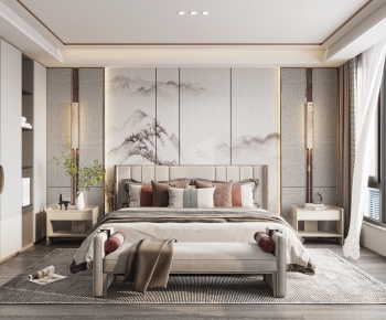 New Chinese Style Bedroom-ID:321104057