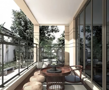 New Chinese Style Balcony-ID:223959927