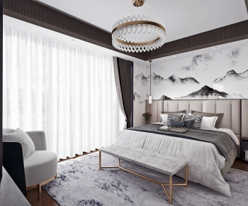 New Chinese Style Bedroom-ID:109828953