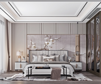 New Chinese Style Bedroom-ID:446187975