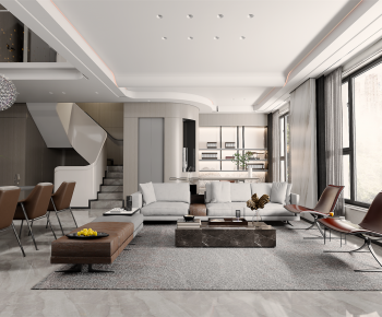 Modern A Living Room-ID:727140901