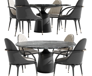 Modern Dining Table And Chairs-ID:577209074