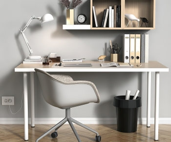 Modern Computer Desk And Chair-ID:407427078