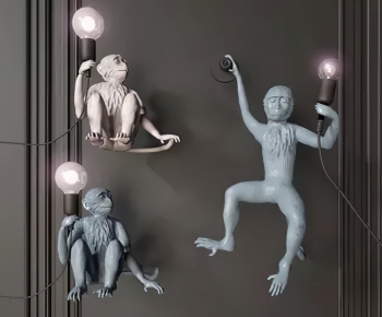 北欧猴子雕塑灯-ID:962326056
